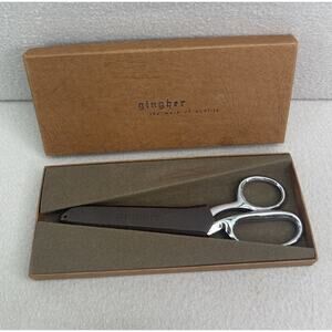 VTG Gingher Dressmaker Scissors Steel Blades w Original Box Sewing Craft